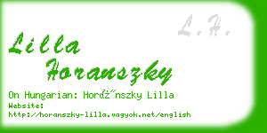 lilla horanszky business card